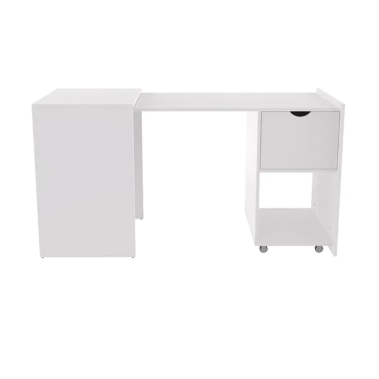 Escritorio Expandible Plegable Estación de Trabajo Convertible con Ruedas Blanco - Xtech 2