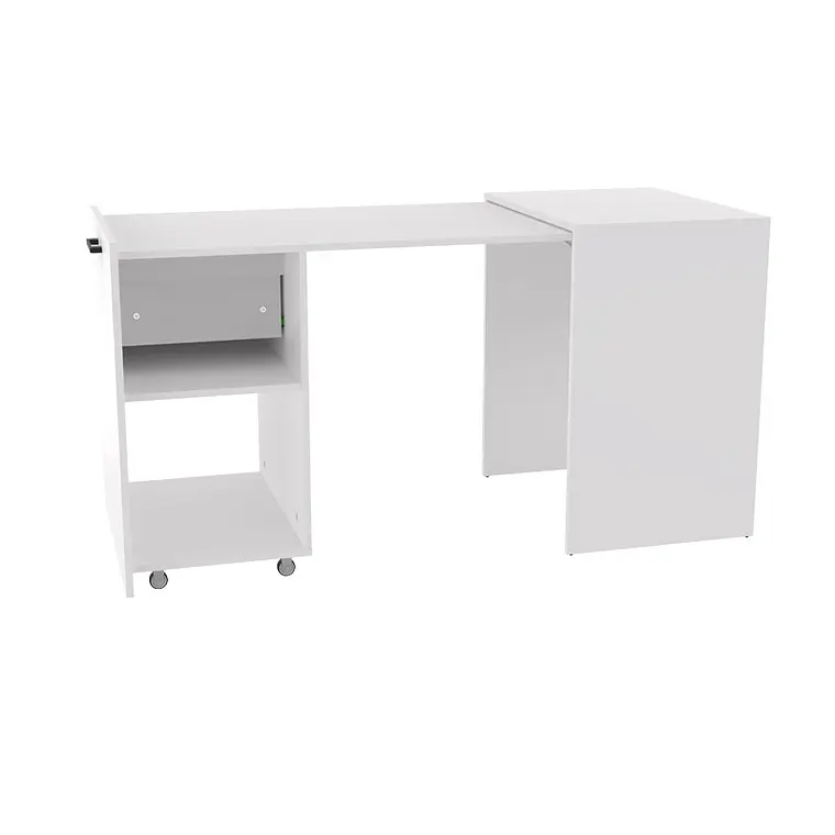 Escritorio Expandible Plegable Estación de Trabajo Convertible con Ruedas Blanco - Xtech 3