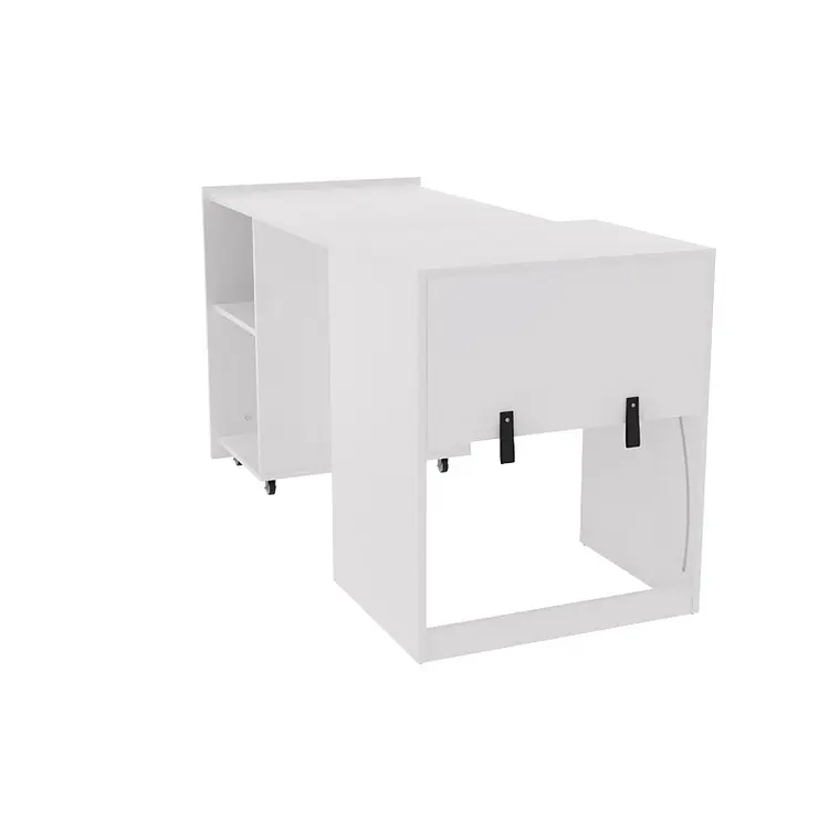 Escritorio Expandible Plegable Estación de Trabajo Convertible con Ruedas Blanco - Xtech 4