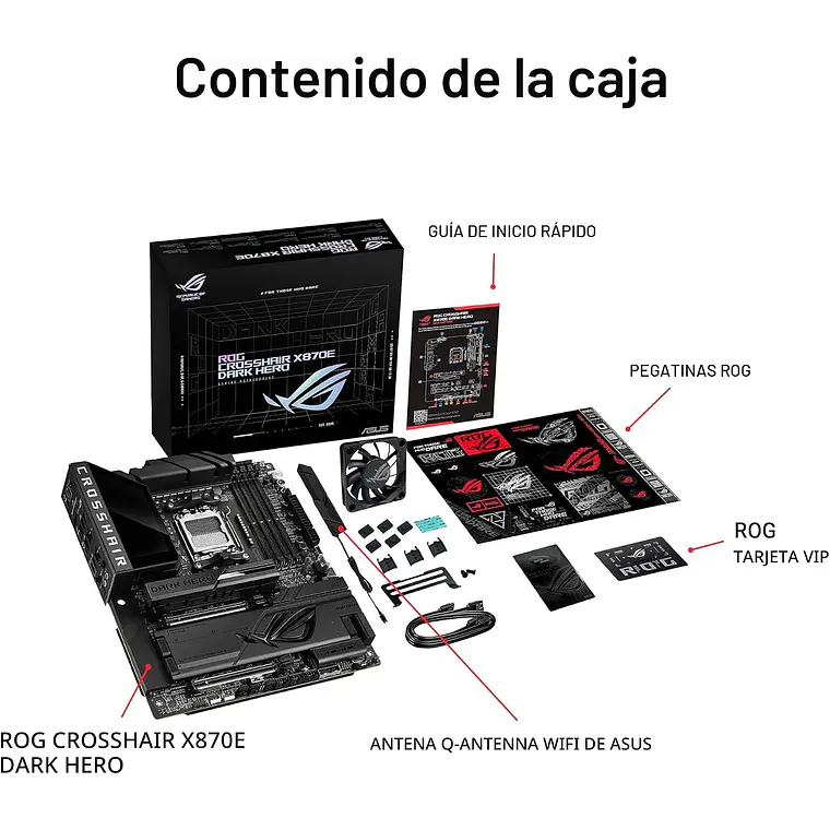 Placa Madre Asus Rog Crosshair X870E Dark Hero AM5 DDR5 6