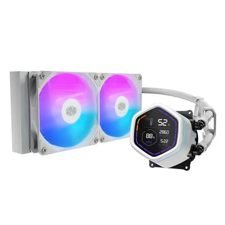 Refrigeración Líquida Cooler Master MasterLiquid Core Nex Digital 240 White  1