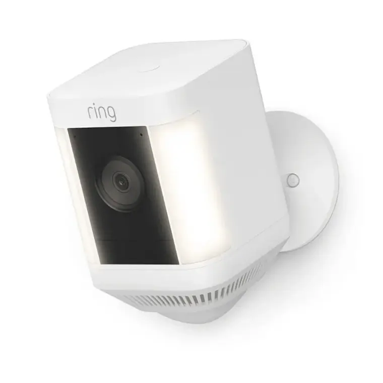 Cámara de Seguridad Exterior Inalámbrica Ring Spotlight Cam Plus White a Batería  1