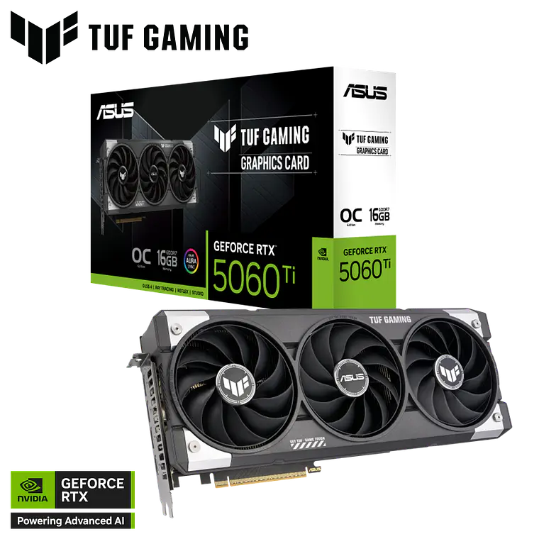 Tarjeta de Video ASUS TUF Gaming GeForce RTX 5060 Ti OC 16GB GDDR7 1