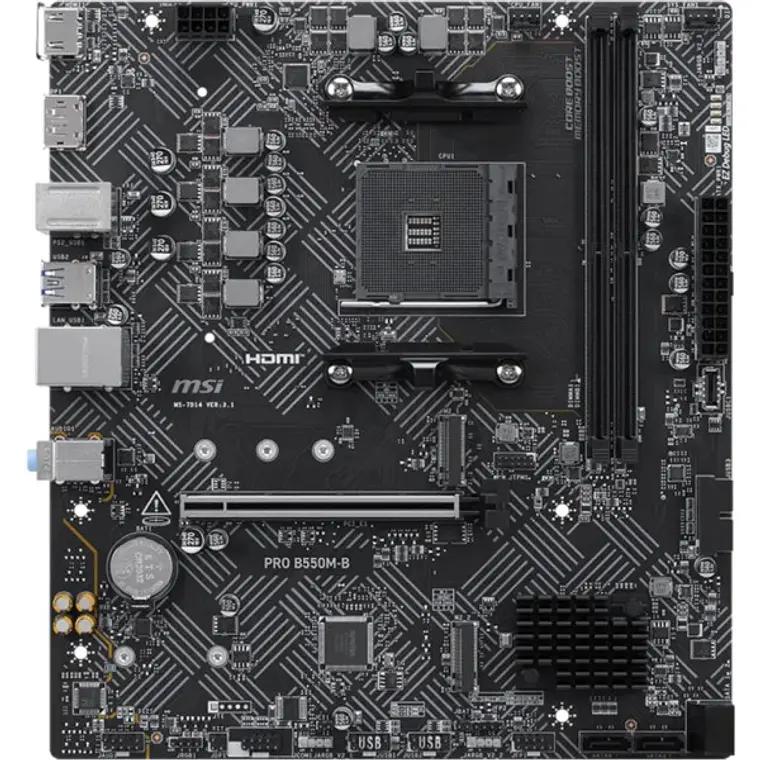Placa Madre MSI PRO B550M-B Socket AM4 DDR4 Micro-ATX 1