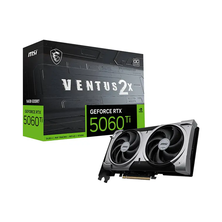 Tarjeta de Video MSI NVIDIA GeForce RTX 5060 Ti 16GB VENTUS 2X OC PLUS GDDR7 1