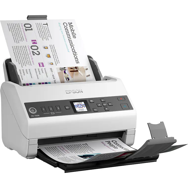 Escaner Epson WorkForce DS-730N | Dúplex Color 600 dpi 40 ppm Red 100 Hojas 6