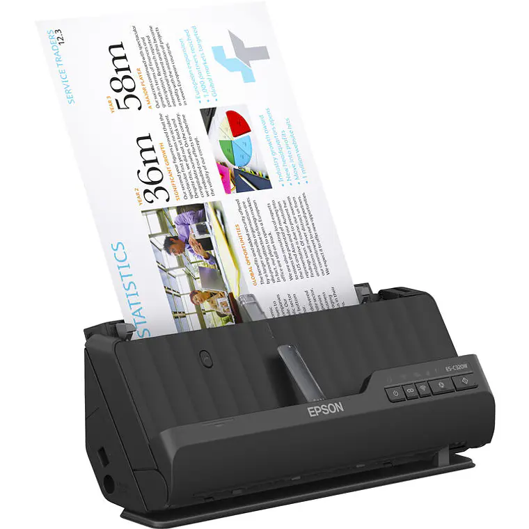 Escaner Epson WorkForce ES-C320W | Dúplex Color 600 dpi 30 ppm Compacto Wi-Fi 4