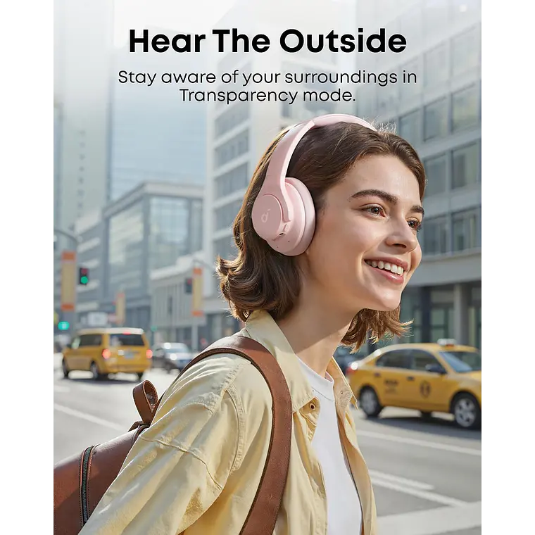 Audífonos Inalámbricos Soundcore Q20i Bluetooth ANC Rosa 7