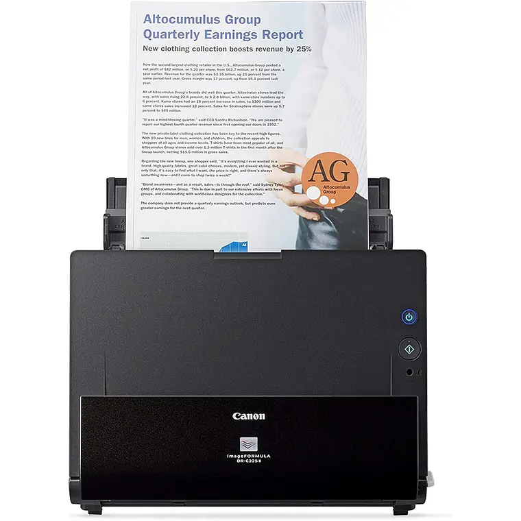 Escaner Canon ImageFORMULA DR-C225 II | Dúplex Color 600 dpi 25 ppm ADF J-Path USB 2.0 2