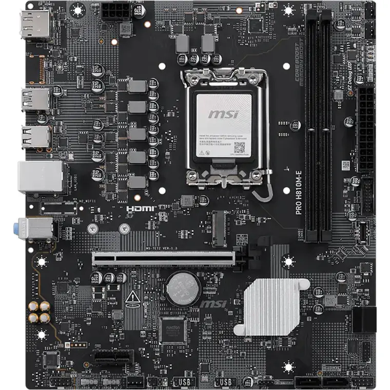 Placa Madre MSI PRO H810M-E mATX LGA1851 DDR5 PCIe 5.0 1