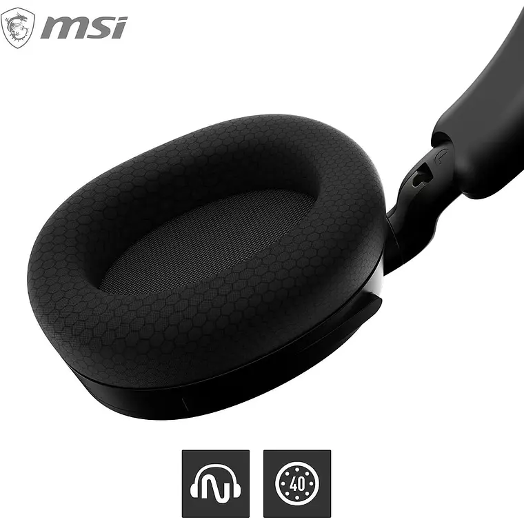 Audífonos Inalámbricos Over-Ear MSI Maestro 500 Wireless ANC Bluetooth 5.4 2.4GHz Azul Marino 3