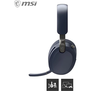 Audífonos Inalámbricos Over-Ear MSI Maestro 500 Wireless ANC Bluetooth 5.4 2.4GHz Azul Marino