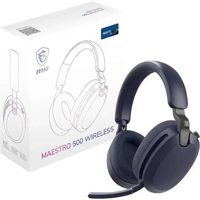 Audífonos Inalámbricos Over-Ear MSI Maestro 500 Wireless ANC Bluetooth 5.4 2.4GHz Azul Marino 4