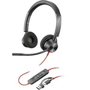 Audífonos Poly Blackwire 3320 Teams Estéreo USB-C con Micrófono