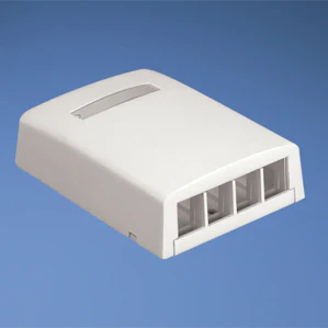 Caja de Montaje en Superficie 4 Puertos Panduit NetKey Off White 