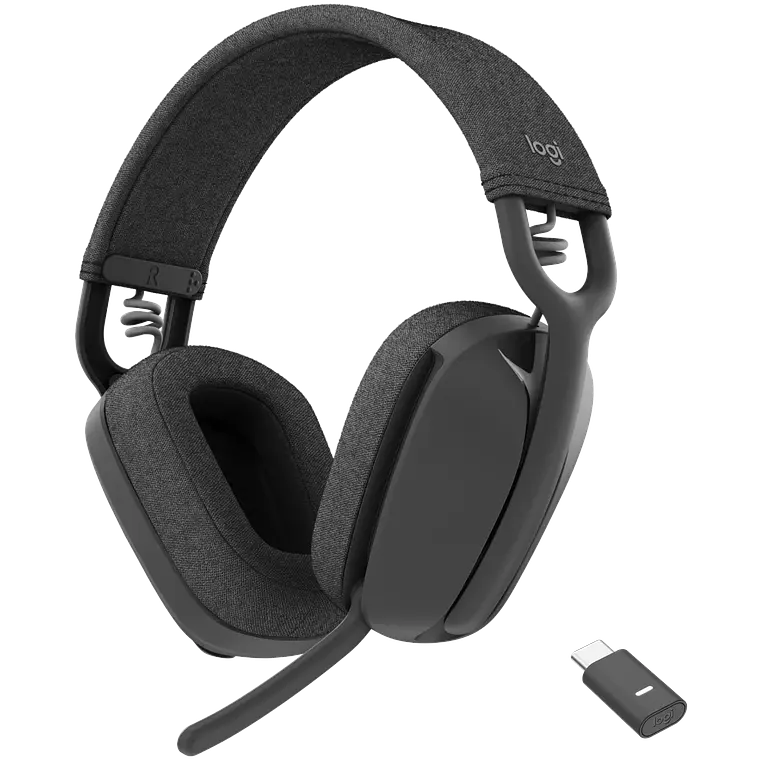Audífonos Logitech Zone Vibe Wireless UC | Bluetooth Receptor USB-C 20h Batería Grafito 1