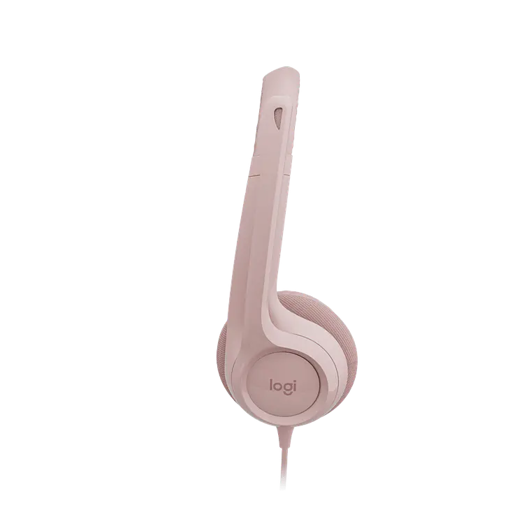 Auricular Logitech H390 USB | Cable 1.9m Control en Línea Micrófono Cancelación de Ruido Rosa 3