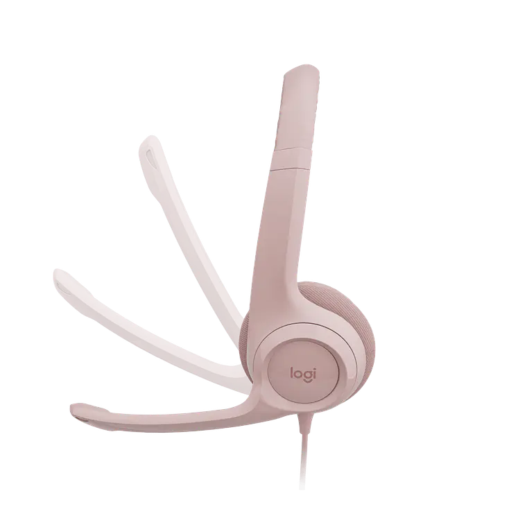 Auricular Logitech H390 USB | Cable 1.9m Control en Línea Micrófono Cancelación de Ruido Rosa 4