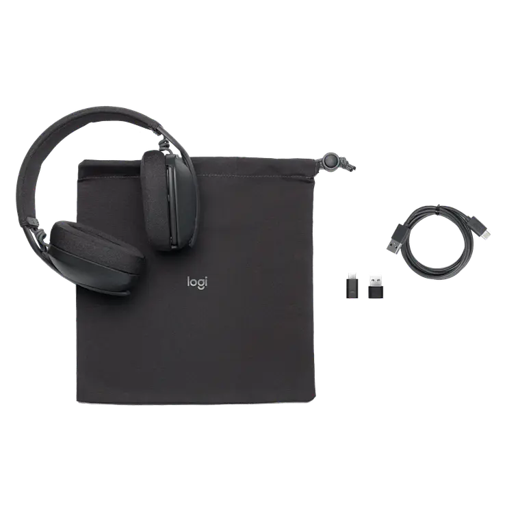 Audífonos Logitech Zone Vibe Wireless UC | Bluetooth Receptor USB-C 20h Batería Grafito 5