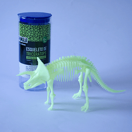 Esqueleto de Tricératops Armable Brilla en la Oscuridad
