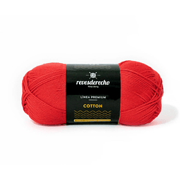 Lana Cotton 100% algodón premium revesderecho rojo italiano  003