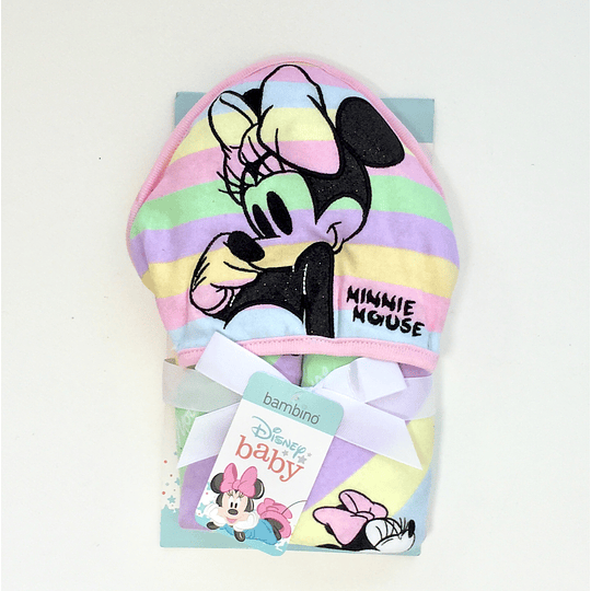 Toalla con Gorrito Bambino Disney Minnie Mouse