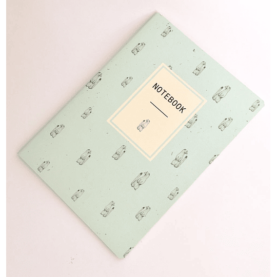 Cuaderno 32 hojas 18x25 Composición Celeste Suricata