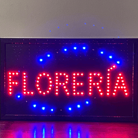 letrero luminoso Led / Led Sign 32x54 Florería