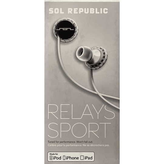 Audífono Relays Sport Sol Republic 1151-41 BLK/WHT iphone