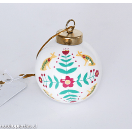 Adorno de Navidad cerámica esfera 6cm