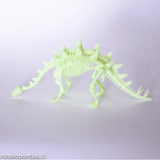 Esqueleto de Estegosaurio Armable Brilla en la Oscuridad 