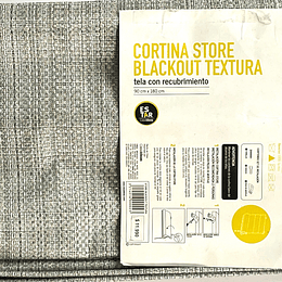 Cortina Store Blackout Textura Gris 90x180 