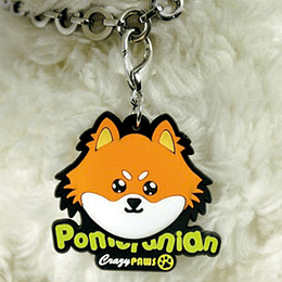 colgante Mascota Crazy Paws PVC Pomeranian