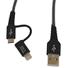 Cable mùltiple micro usb y iphone Dag metàlico 1,5 metros