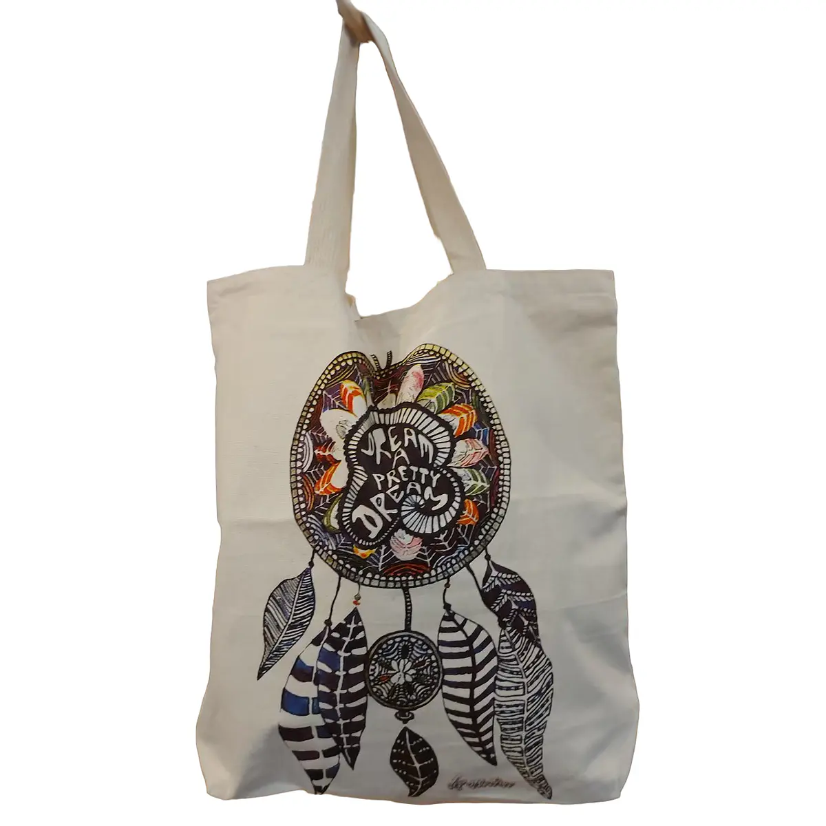 Bolso De Algodón NOVICA Mujer - Estilo Tailandés, Textura Pintucked, Gris, Forro Marrón, Correa Larga, Hecho A Mano