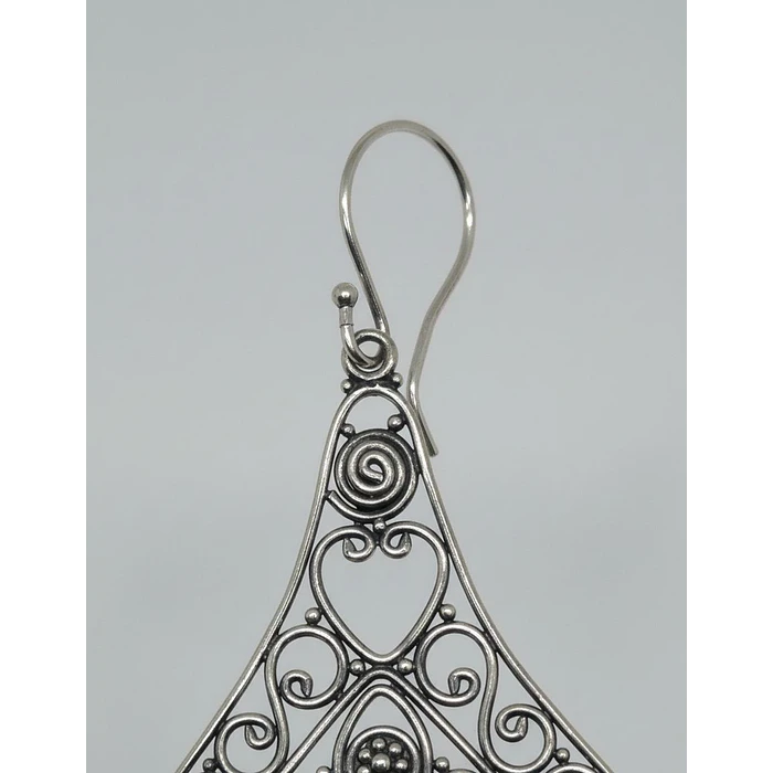 Aros Gota Mandala de plata 2
