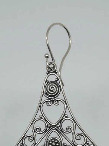 Aros Gota Mandala de plata