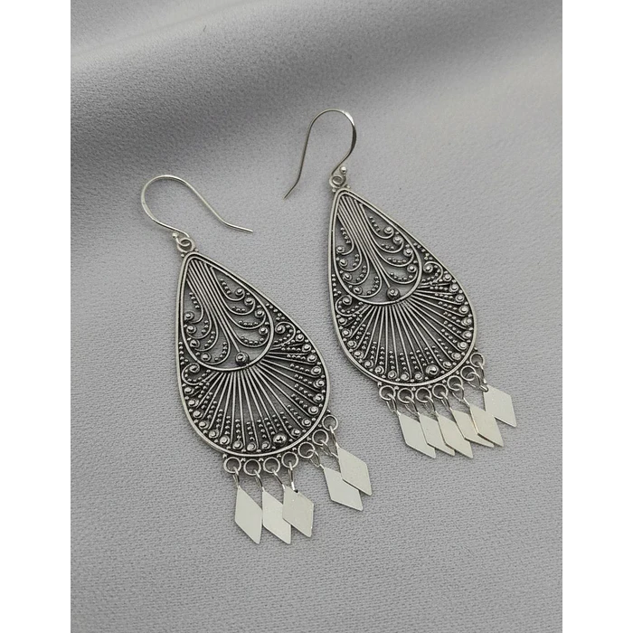 Aros colgante plata 1