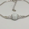 Pulsera de Plata - Ágata Blanca 1