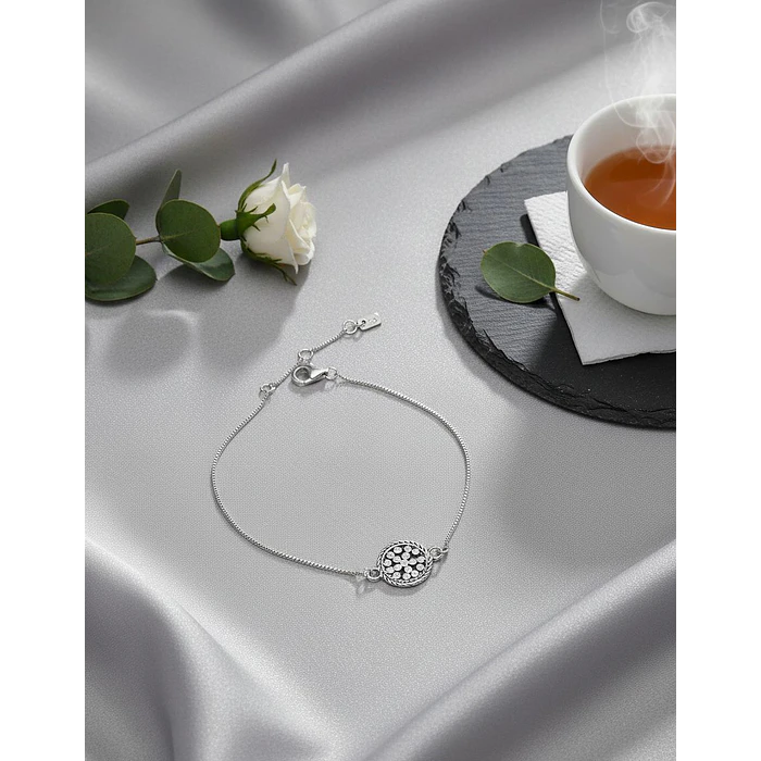 Pulsera de Plata - Ágata Blanca 1