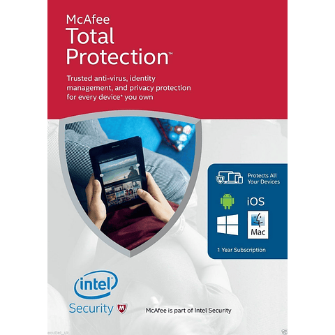 McAfee Total Protection 2023 * 1 year * Worldwide activation * Windows/ Mac/ Android/ iOS