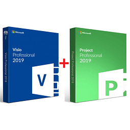 Project &amp; Visio Professional 2019 * 1 PC * Activación mundial * Años ilimitados * 32 y 64 bits