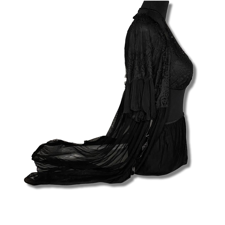 Conjunto encaje negro de 3 piezas  3