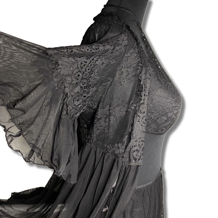 Conjunto encaje negro de 3 piezas  5