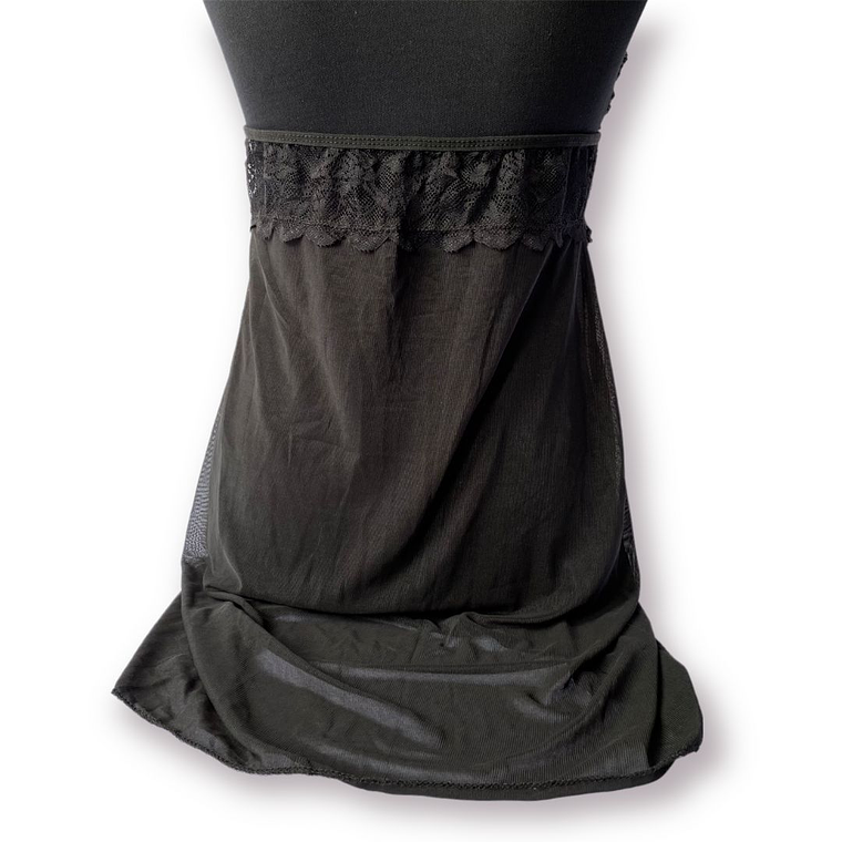 Vestido halter Negro con rosa 2