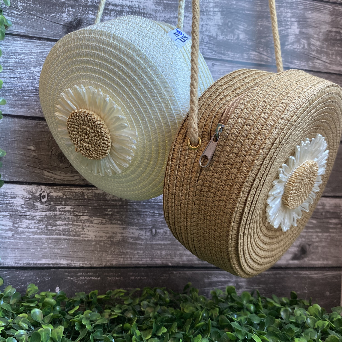 Bolso de fibra flor 1
