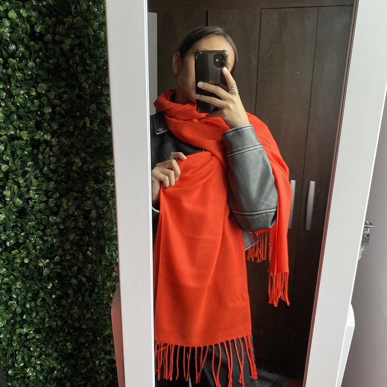Bufanda cashmere Naranja 2