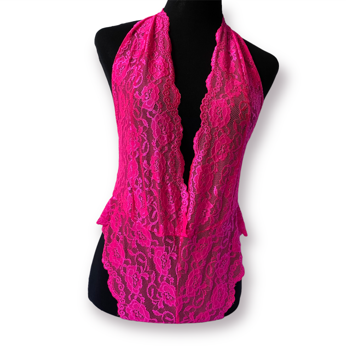 Body encaje Fucsia 1