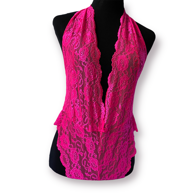 Body encaje Fucsia 1
