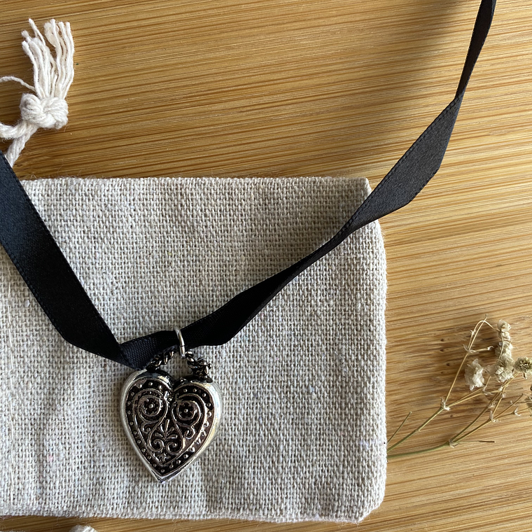 Collar corazón silver 1